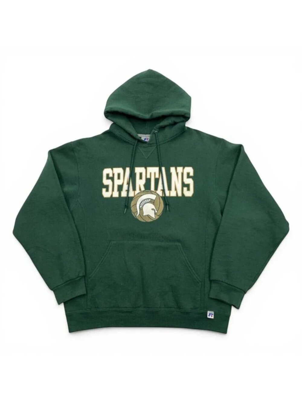 VTG Russell Athletic Michigan State Spartans Green Hoodie Sweatshirt Men's M